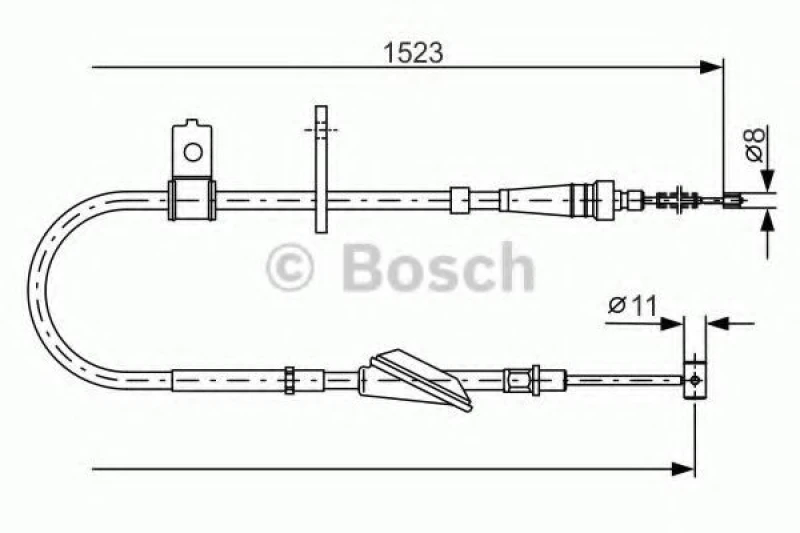 Image of Handbrake cable Bosch 1 987 482 092