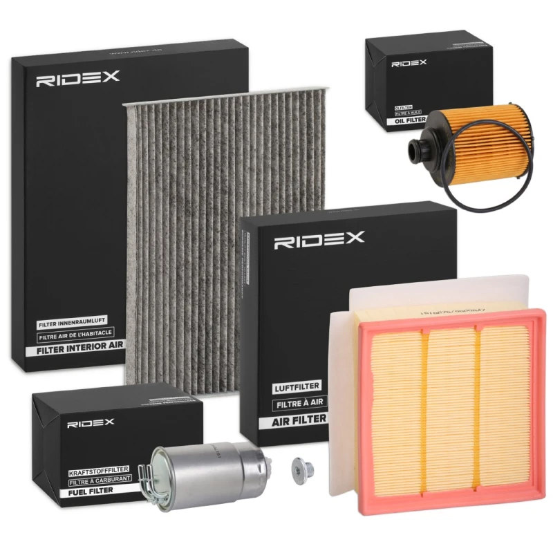 Image of RIDEX 4055F0658 Filter Set with air filter, with pre-filter Filter Set (4055)