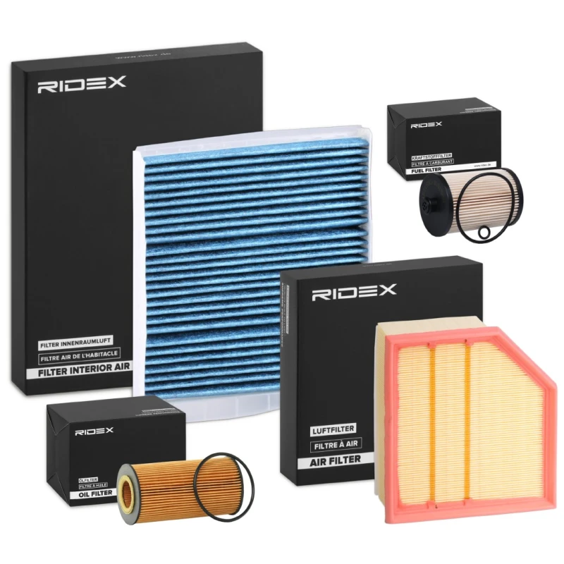 Image of RIDEX 4055F25759 Filter Set with gasket/seal, with pre-filter Filter Set (4055)