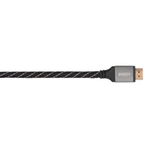 Image of Avinity High Speed HDMI cable plug - plug, fabric, gold-plated, Ethernet, 5.0 m