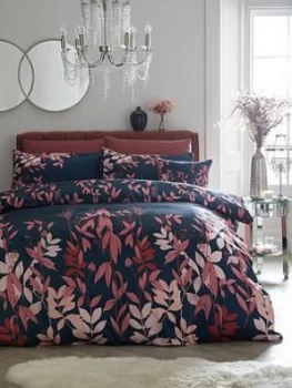 image of Michelle Keegan Home Mk Floral Matt Satin Print Duvet Set - Sk