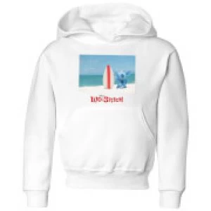 Image of Disney Lilo And Stitch Surf Beach Kids Hoodie - White - 11-12 Years
