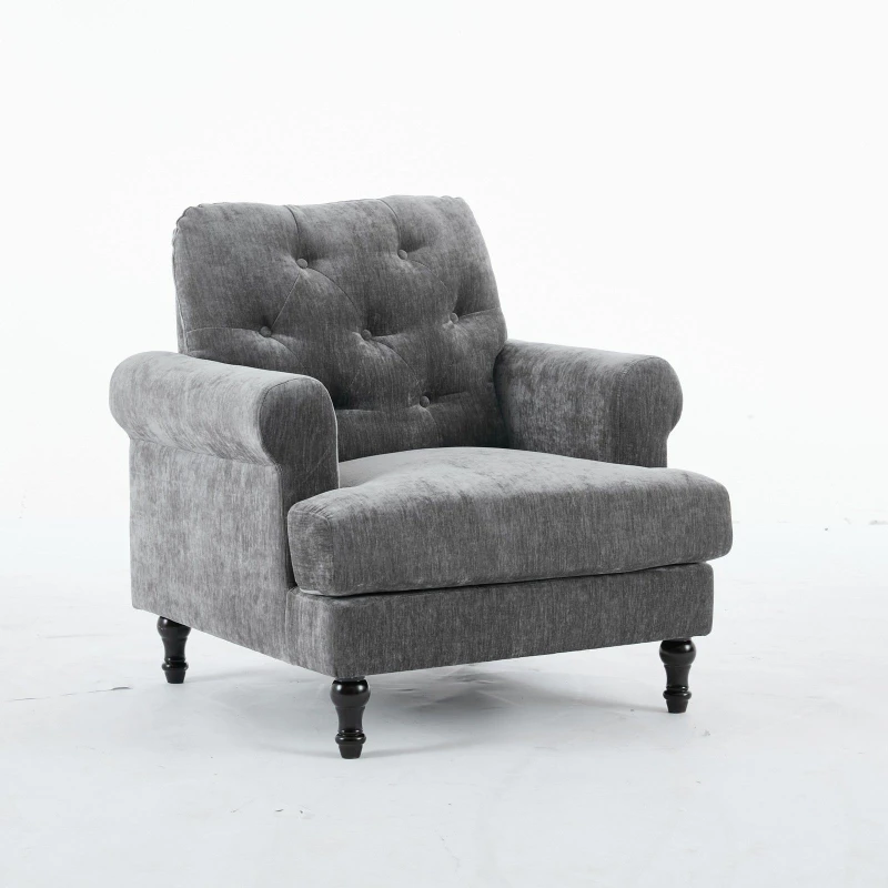 Image of Furniture One 6 Seater L-shape Aluminium Garden Corner Sofa Set-3 Corner+ 3 Middle, Grey A1356-3M-O