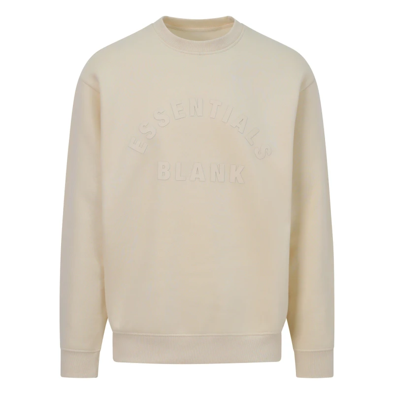Image of Blank Essentials Arch Sweatshirt Mens Summer Sand male Small