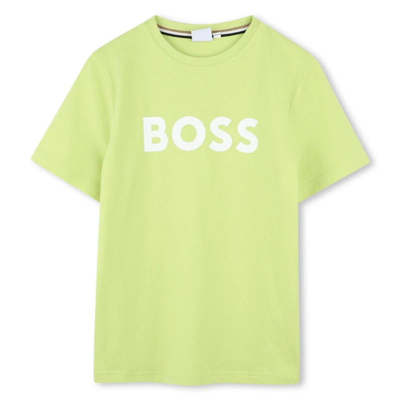 Image of Boss Kids Logo T-Shirt Apple 607 male 12 Yrs