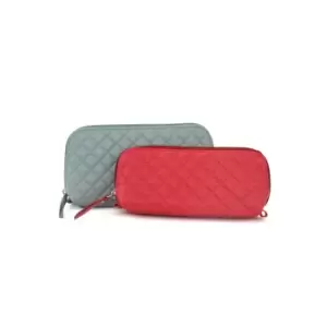 Image of Eastern Counties Leather Alivia Cosmetic Case (Pack Of 2) (One size) (Cloud/Pink)