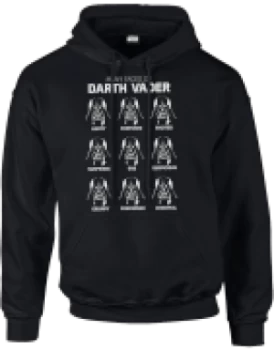 Image of Star Wars Many Faces Of Darth Vader Pullover Hoodie - Black