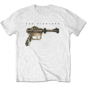 image of Foo Fighters - Ray Gun Unisex Large T-Shirt - White