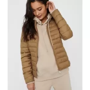 Image of Short Zip-Up Padded Jacket with High Neck