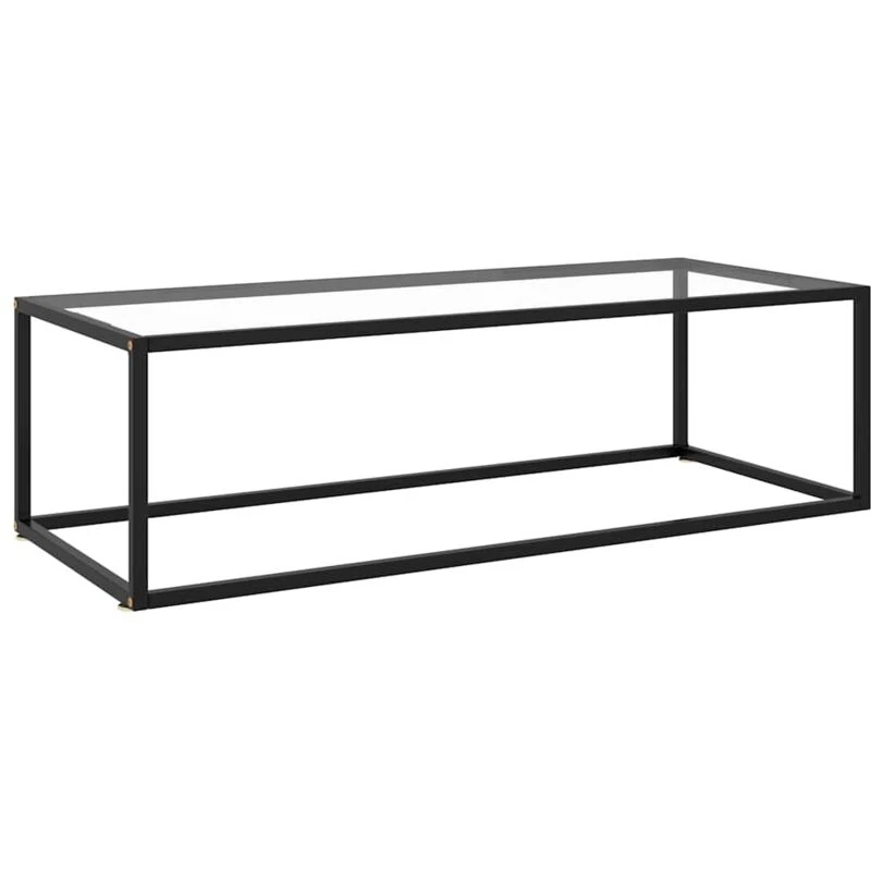 Image of VIDAXL Coffee Table Black with Tempered Glass 120x50x35cm Vidaxl 8720286058114