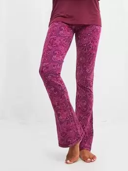 Image of Joe Browns Sloe Joes Paisley Flares - Red, Size 6, Women
