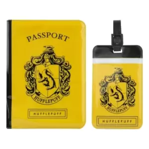 image of Harry Potter Passport Case & Luggage Tag Set Hufflepuff