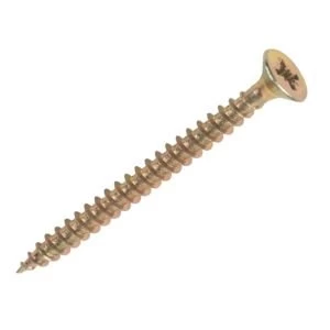 Image of Goldscrew Yellow zinc plated Carbon Steel Woodscrews Dia5mm L30mm Pack of 200