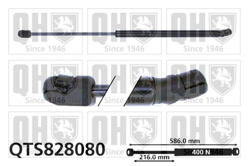 Image of QUINTON HAZELL Tailgate strut QUINTON HAZELL QTS828080