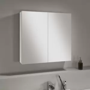 image of White Mirrored Wall Bathroom Cabinet 667 x 600mm - Harper