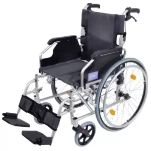 Image of Aidapt Deluxe Self Propelled Wheelchair - Silver