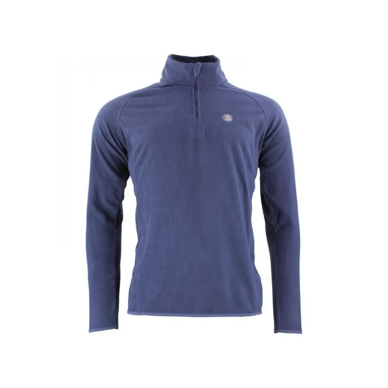 Image of Peak Mountain 1/2 zip hooded fleece Peak Mountain Bleu Male 2XL CAFINOR/UN/1/MARINE