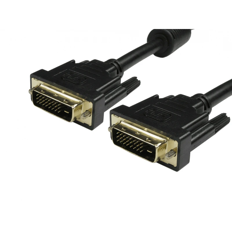 Image of Cables Direct 99DVDUAL-203 DVI cable 3m DVI-D Black