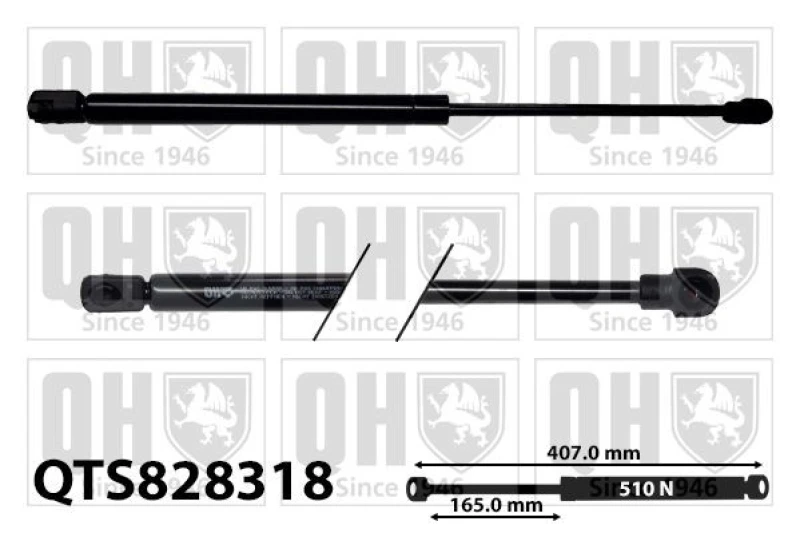 Image of QUINTON HAZELL Bonnet strut QUINTON HAZELL QTS828318