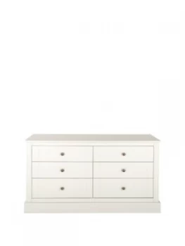 image of Consort Dover Ready Assembled Wide 6-Drawer Chest