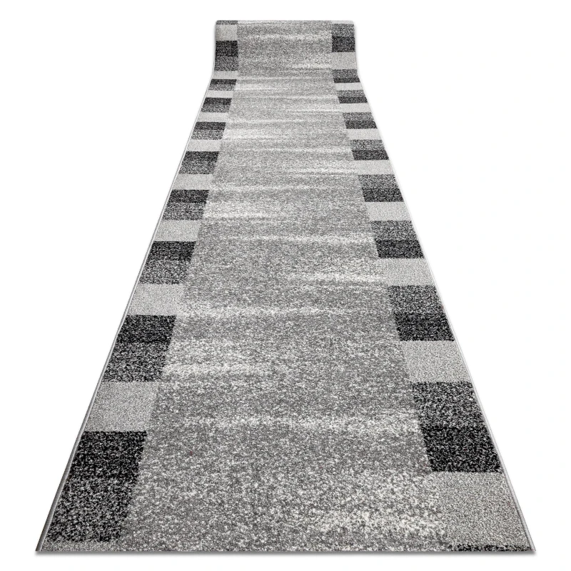Image of RugsX Silver Etna Runner in Grey Size: 80cm x 160cm Grey Unisex 80cm x 160 cm
