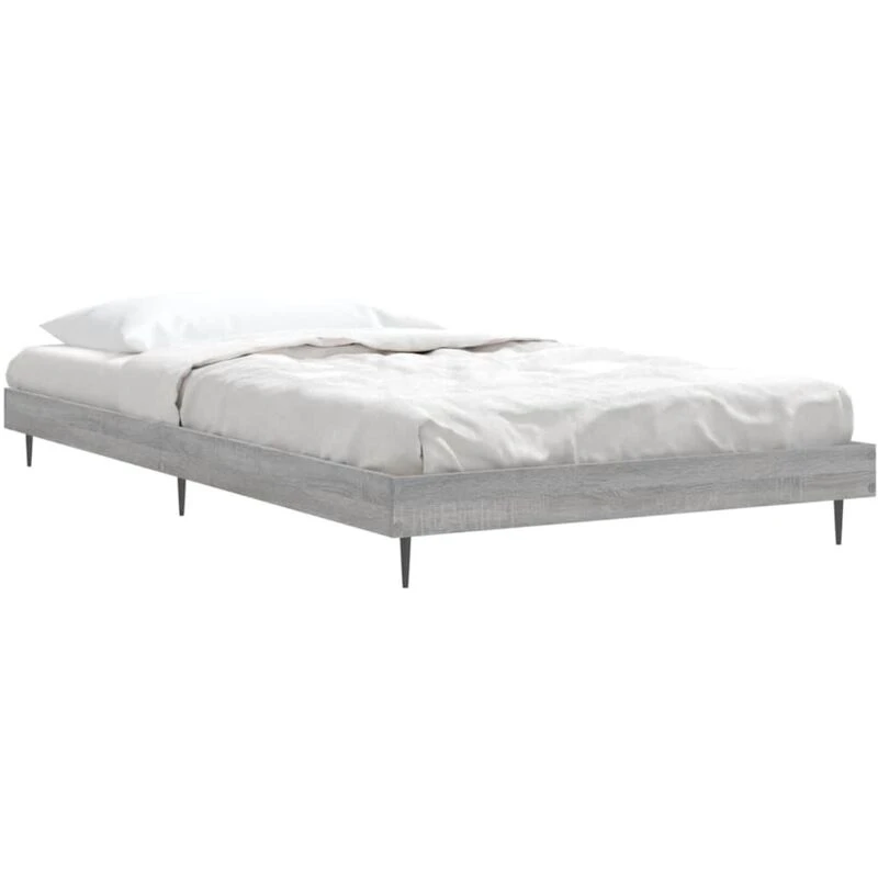 Image of VIDAXL Bed Frame without Mattress Grey Sonoma 90x200cm Engineered Wood Vidaxl 8720845797607