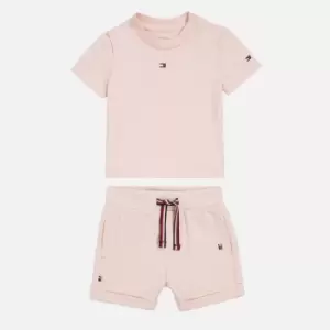 Image of Tommy Hilfiger Babies' Essential Cotton-Blend Shorts and T-Shirt Set - 2 Years