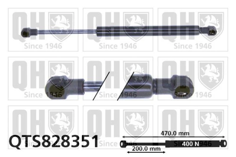 Image of QUINTON HAZELL Tailgate strut QUINTON HAZELL QTS828351