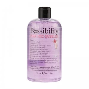 image of Possibility Pink Fizz Bubbles 3 in 1 Body Wash Bath Foam