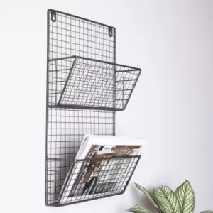 image of Charnwood Iron Magazine Rack Dark Grey