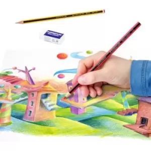 Image of Staedtler Colour pencil Noris Club 144 Promotion Set hexagonal 61 SET6 Yellow, Red, Blue, Light blue, Wine, Orange, Skin colour, Green, Yellow green ,
