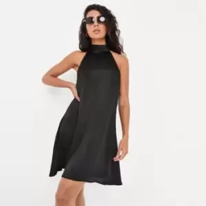 Missguided Neck Swing Mini Textured Satin - Black