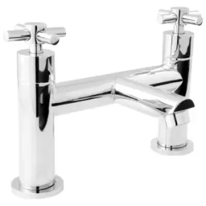 image of Deva Motif Taps Bath Filler in Chrome Brass