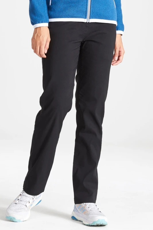 Image of Craghoppers Womens Stretch Kiwi Pro Agile Walking Trousers in Black Size: 16R Black Female 16R