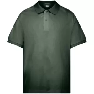 Image of CP COMPANY Rib Stretch Tipped Polo Shirt - Grey