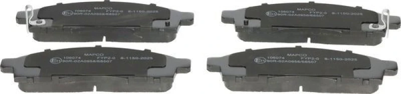 Image of MAPCO 106074 Brake pad set Front Axle, with acoustic wear warning Brake Pad Set,disc brake (402)