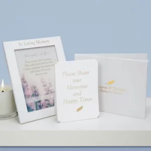 Image of Thoughts Of You Funeral Table Book, Card & Frame
