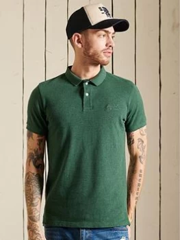 image of Superdry Classic Pique Polo Shirt - Green Size XL Men