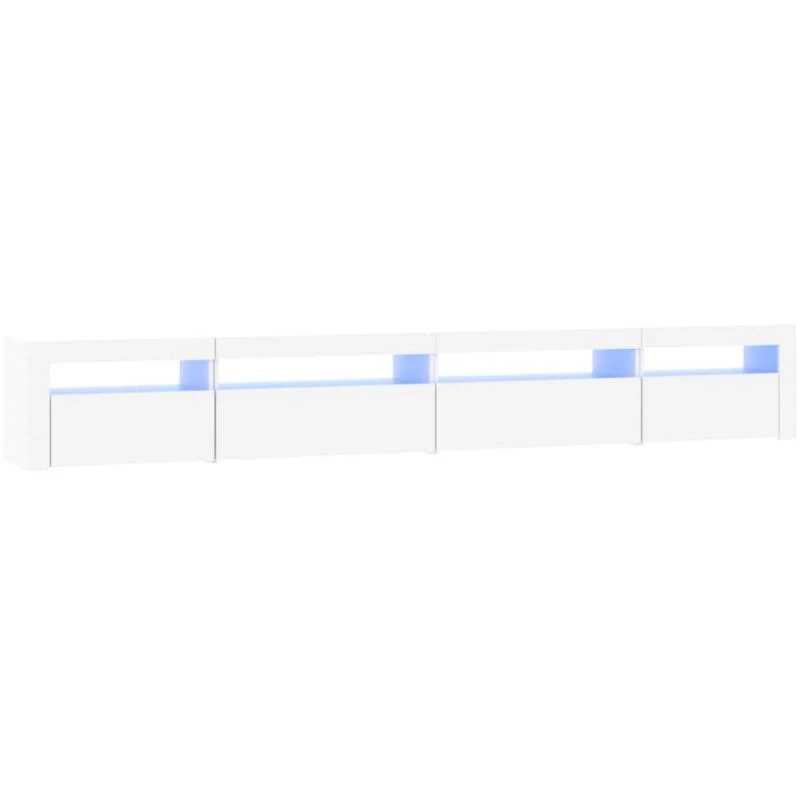 Image of vidaXL TV Cabinet with LED Lights White 270x35x40 cm, White 3152746