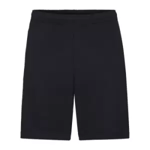 image of Fruit Of The Loom Mens Lightweight Casual Fleece Shorts (240 GSM) (M) (Black)