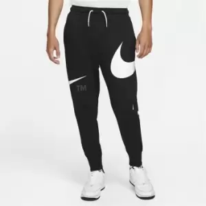 image of Nike Sportswear Swoosh Mens Semi-Brushed Back Pants - Black