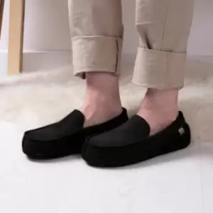 image of totes Isotoner Pillowstep Mens Moccasin Slippers Black