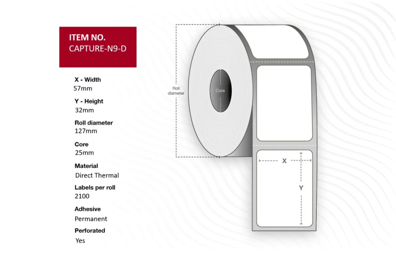 Image of CAPTURE Lel 57x32mm. Core 25mm.