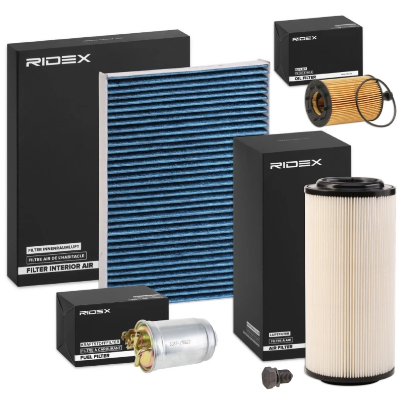 Image of RIDEX 4055F30471 Filter Set with gaskets/seals Filter Set (4055)