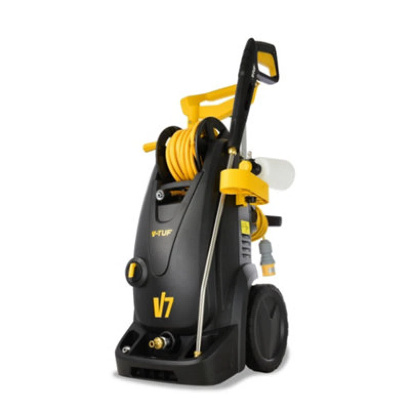 Image of V-Tuf V7 110V 150Bar, 7L/min Tough Diy Site Electric Pressure Washer - With Professional Accessories & 10M Hose Reel