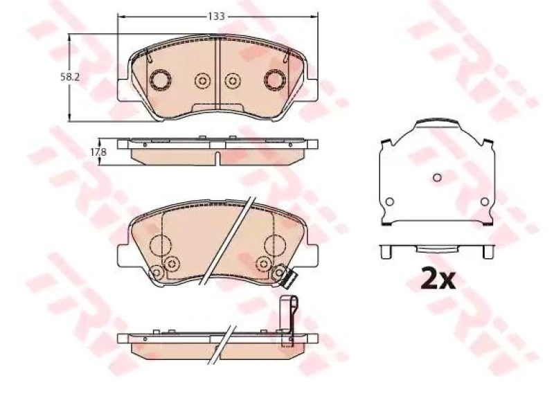 Image of Brake pad set TRW GDB3630