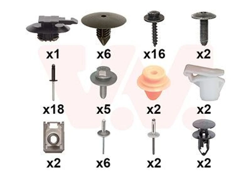 Image of VAN WEZEL Mounting Kit, bumper VAN WEZEL 4422794