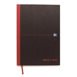 image of Black n Red A4 Hardback Casebound Notebook 384 Pages Ruled