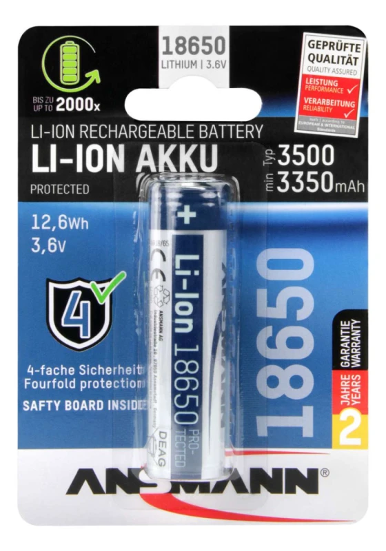 Image of Ansmann 1307-0001 household battery Rechargeable battery 18650 Lithium