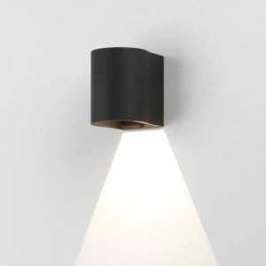 Image of LED 1 Light Outdoor Small Wall Light Textured Black IP65